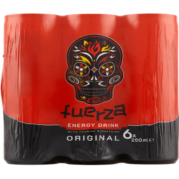 Fuerza Energy Drink with Taurine & Caffeine Original 6 x 250 ML