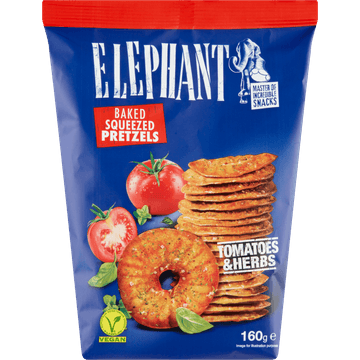 Elephant Baked Squeezed Pretzels Tomatoes & Herbs 160 g