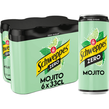 Schweppes Alcoholvrije Drank Zero Mojito met Smaak van Limoen- en Munt 6 x 330ML
