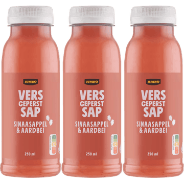 Jumbo Vers Sap Sinaasappel & Aardbei 3 x 250ML