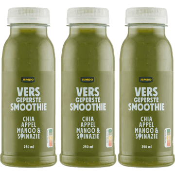 Jumbo Vers Sap Chia, Spinazie, Kiwi, Mango & Appel 3 x 250ML