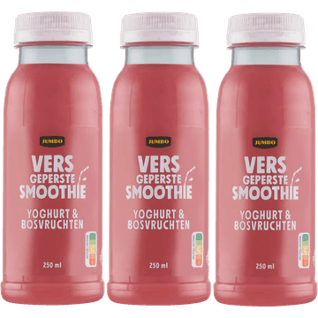 Jumbo Verse Smoothie Yoghurt, Bosvruchten, Banaan & Appel 3 x 250ML