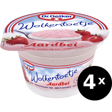 Dr.oetker wolkentoetje aardbei 4 x 115g