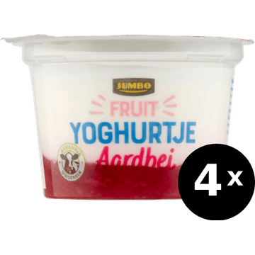 Jumbo yoghurtje fruit met aardbeien 4 x 200g