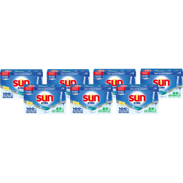 Sun All-in 1 Vaatwastabletten Citroen 19 tabletten x 7 Stuks