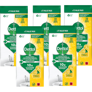 Dettol Doekjes Citrus 5 x 72 Stuks