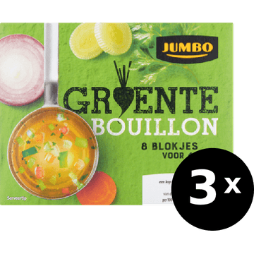 Jumbo groentebouillon blokjes 3 x 8 stuks