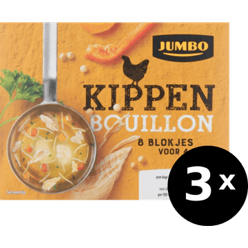 Jumbo kippen bouillonblokjes 3 x 8 stuks