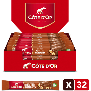 Côte d'Or Chocoladereep Melk Hazelnoten 32 x 45g