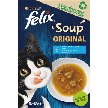 Felix Soup Vis Selectie Kattensoep 6 x 48g