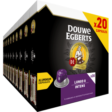 Douwe Egberts Lungo 8 Intens 10 x 20 stuks