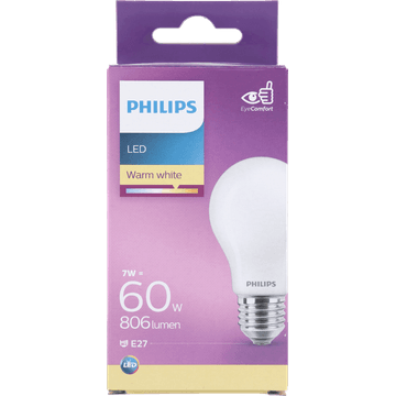 Philips LED Lamp Mat - 60 W - E27 - warmwit licht