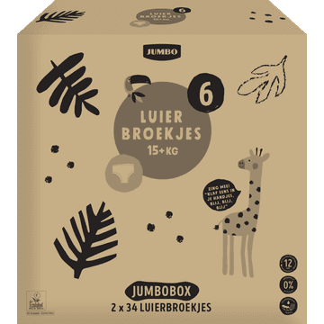Jumbo Luierbroekjes Maat 6 15+ kg Voordeelverpakking 2 x 34 Stuks